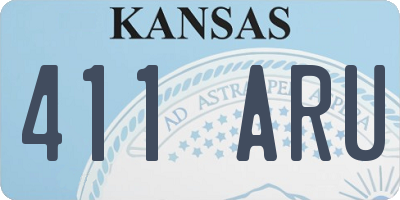 KS license plate 411ARU