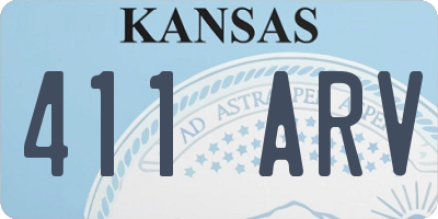 KS license plate 411ARV