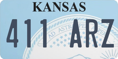 KS license plate 411ARZ
