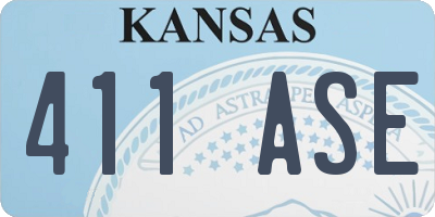 KS license plate 411ASE