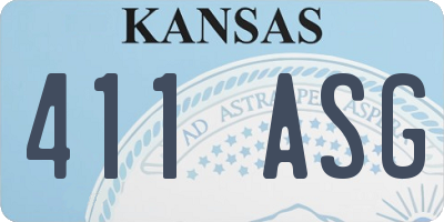KS license plate 411ASG
