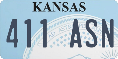 KS license plate 411ASN