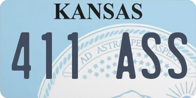 KS license plate 411ASS