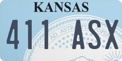 KS license plate 411ASX