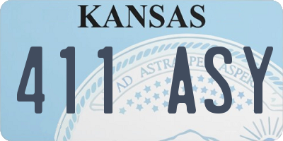 KS license plate 411ASY