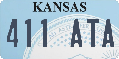 KS license plate 411ATA