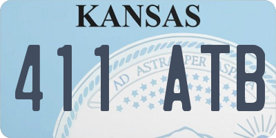 KS license plate 411ATB