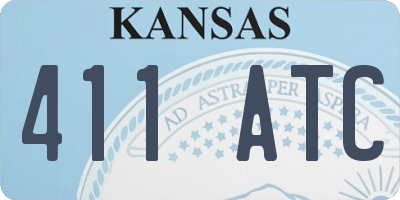 KS license plate 411ATC