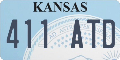 KS license plate 411ATD