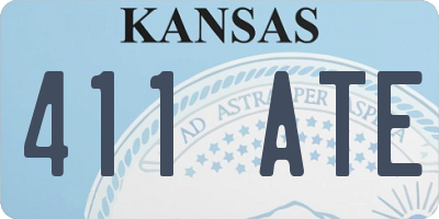 KS license plate 411ATE