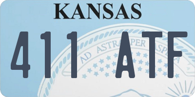 KS license plate 411ATF