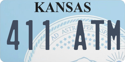 KS license plate 411ATM