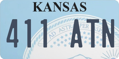 KS license plate 411ATN