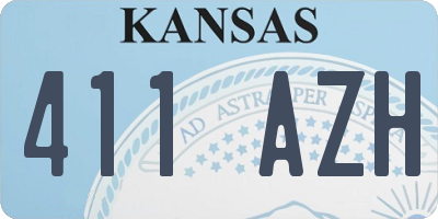 KS license plate 411AZH