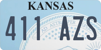 KS license plate 411AZS