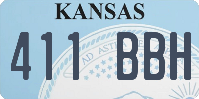 KS license plate 411BBH