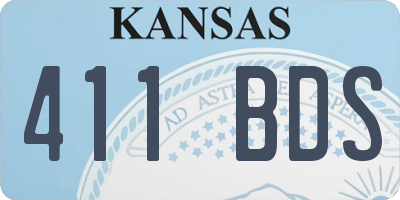 KS license plate 411BDS