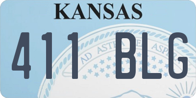 KS license plate 411BLG