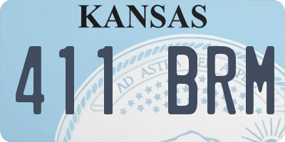 KS license plate 411BRM