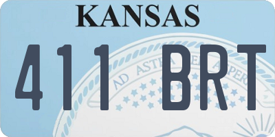 KS license plate 411BRT