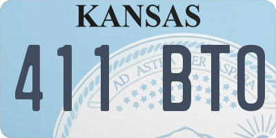 KS license plate 411BTO