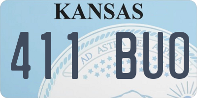 KS license plate 411BUO