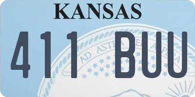 KS license plate 411BUU