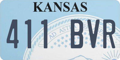 KS license plate 411BVR
