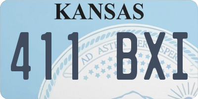 KS license plate 411BXI