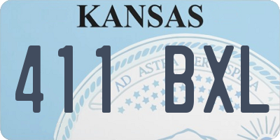 KS license plate 411BXL