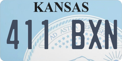 KS license plate 411BXN