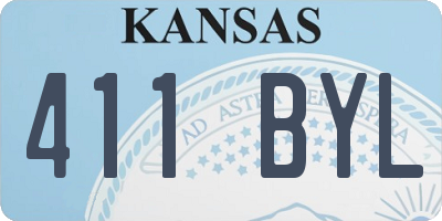 KS license plate 411BYL