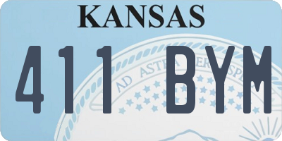 KS license plate 411BYM
