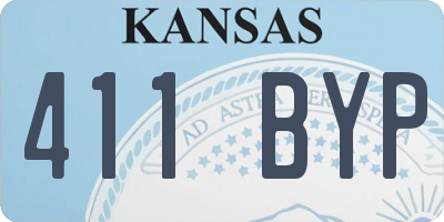KS license plate 411BYP