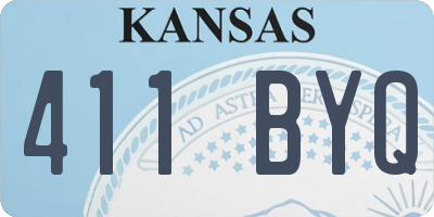 KS license plate 411BYQ