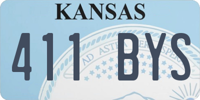 KS license plate 411BYS