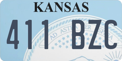 KS license plate 411BZC