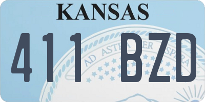 KS license plate 411BZD