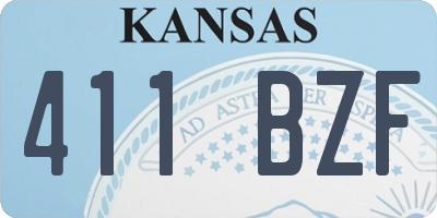 KS license plate 411BZF