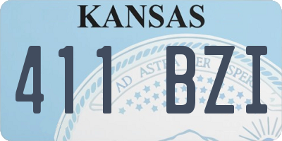 KS license plate 411BZI