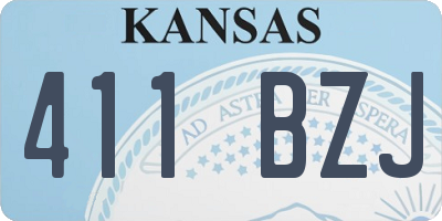 KS license plate 411BZJ