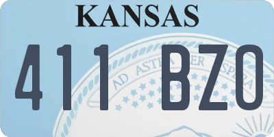 KS license plate 411BZO