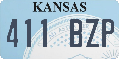 KS license plate 411BZP