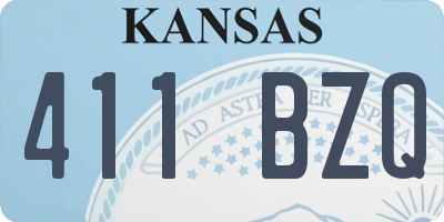 KS license plate 411BZQ