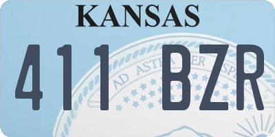 KS license plate 411BZR