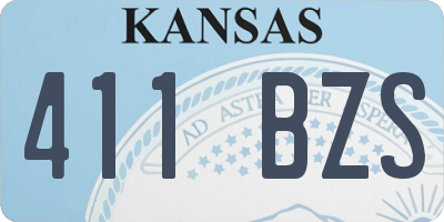 KS license plate 411BZS
