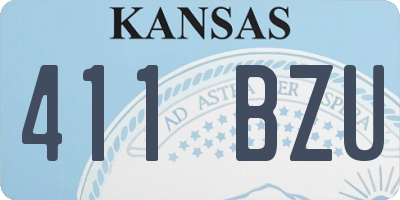 KS license plate 411BZU
