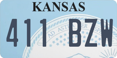 KS license plate 411BZW