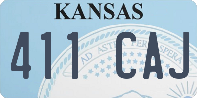 KS license plate 411CAJ