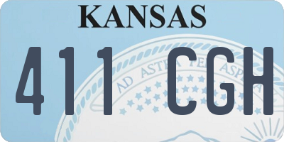 KS license plate 411CGH